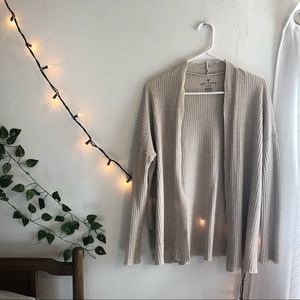 AEO waffle knit open cardigan